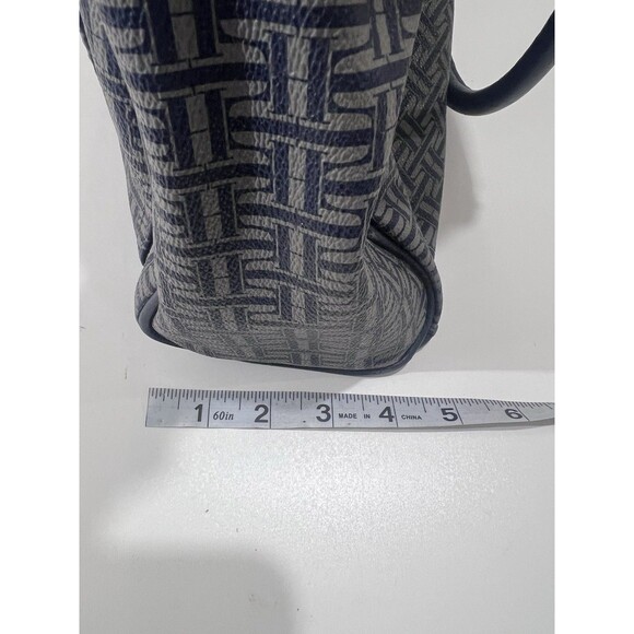 Tommy Hilfiger Women's Navy Blue & Gray Logo Tote Bag Handbag Purse - Picture 11 of 11